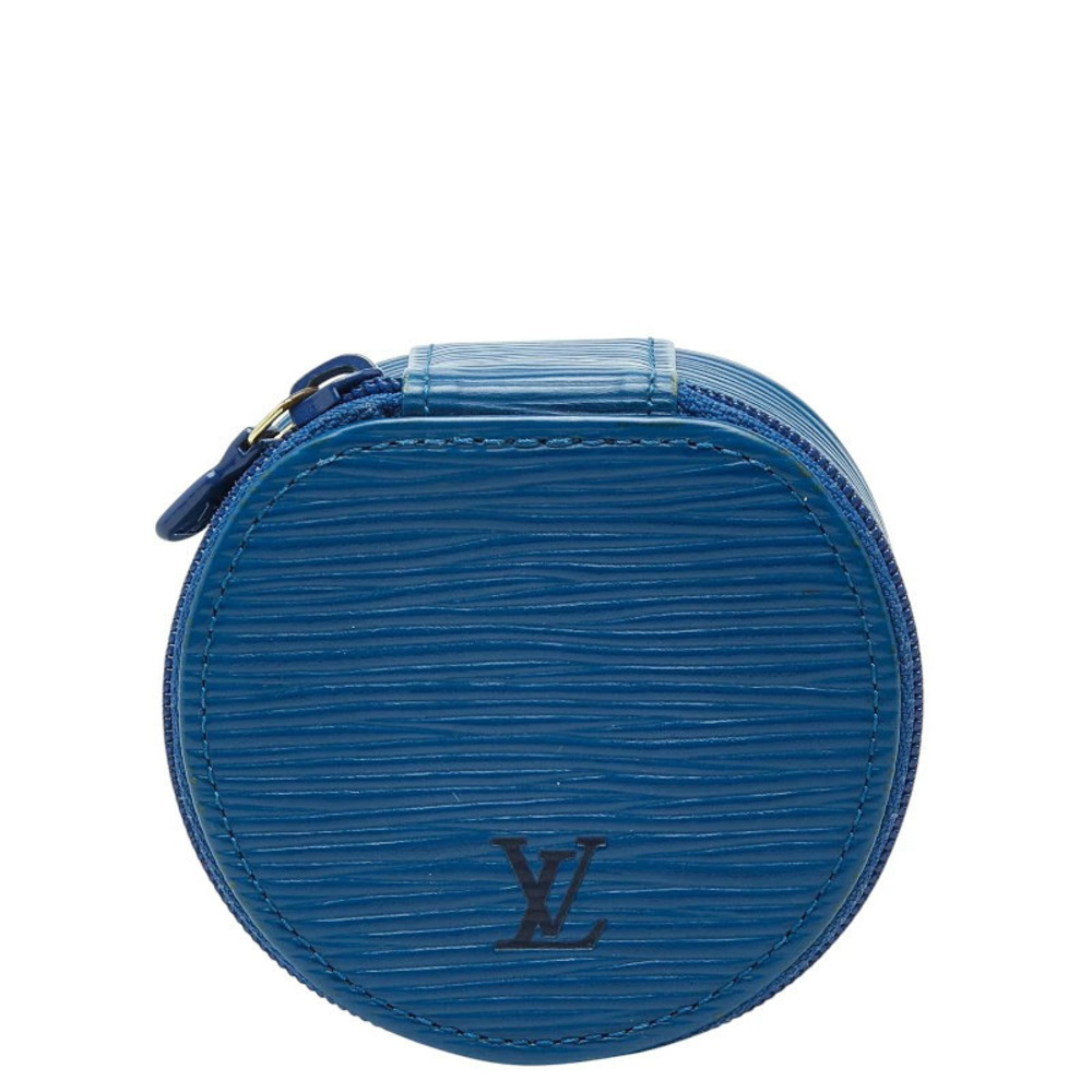 Louis Vuitton Epi Ecrin Bijou Jewelry Case Accessory Toledo Blue Leather